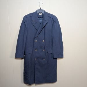 Men's Blue 100% Wool Air Force Coat